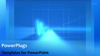  Presentation with heart monitor - Network blue background white heart monitor against light blue