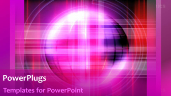  Presentation with spinning - Animated purple lines moving in front of spinning globe