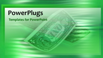  Presentation with video background - Abstract dollar bill fluttering in green background