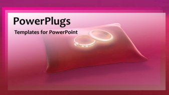  Presentation with pink wedding - Animated wedding concept with wedding rings in pink background - widescreen format