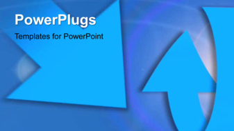  Presentation with video background - Animated depiction with rotating curved arrows in blue surface - widescreen format