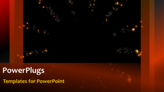  Presentation with firework - Abstract animated depiction of firework in night sky - widescreen format