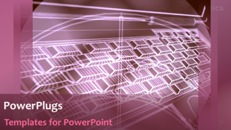  Presentation with video background - A keyboard in the background with place for text - widescreen format