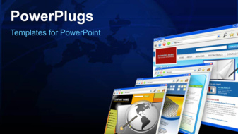  Presentation with animated technology - Animated depiction of the WEB with collage of web browser pages - widescreen format