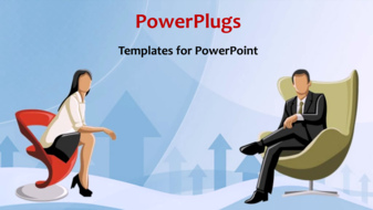  Presentation with abstract animated - Abstract animated business depiction with two professionals interacting and charts in background - widescreen format