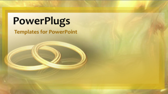  Presentation with cool - Animated wedding depiction with two gold bangles on cool background - widescreen format