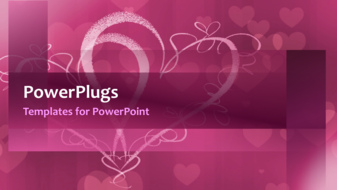  Presentation with purple wedding - A number of hearts with purple background - widescreen format