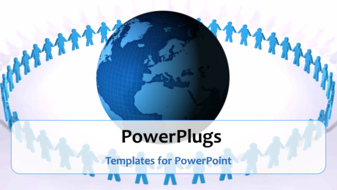  Presentation with world globe earth - A few seconds video showing people holding hands around an earth globe - widescreen format