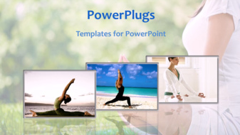  Presentation with yoga - A few seconds video of some people practising yoga - widescreen format