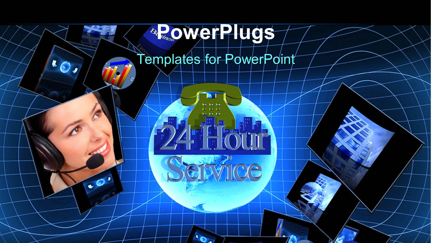 24 Hour Customer Support Concept, with Tech Depiction