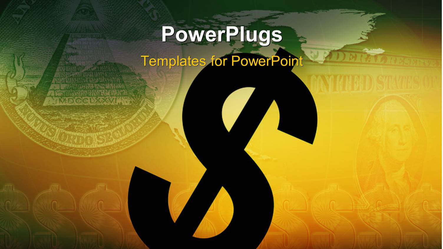 2D Dollar Sign with Dollar Bill Blurred in Background