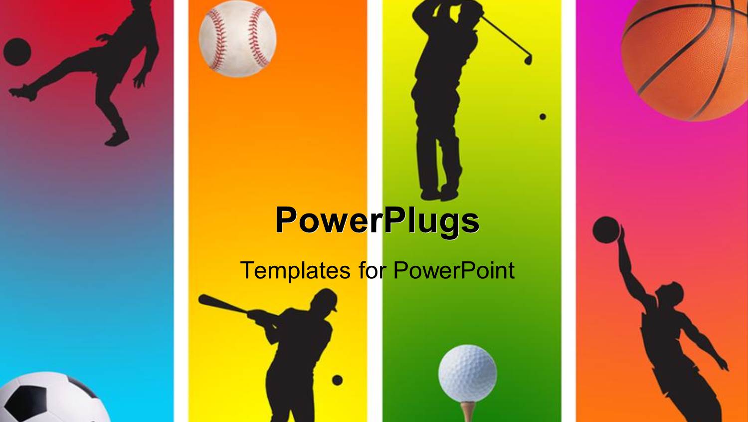 3 Football Golf Baseball and Basketball in Graphic Style