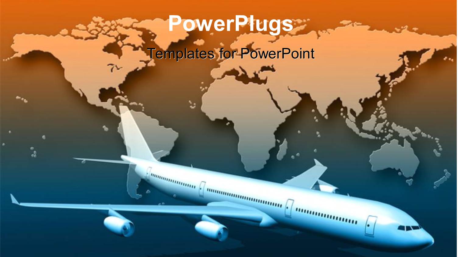 a 3D Airplane Flying with a World Map Background