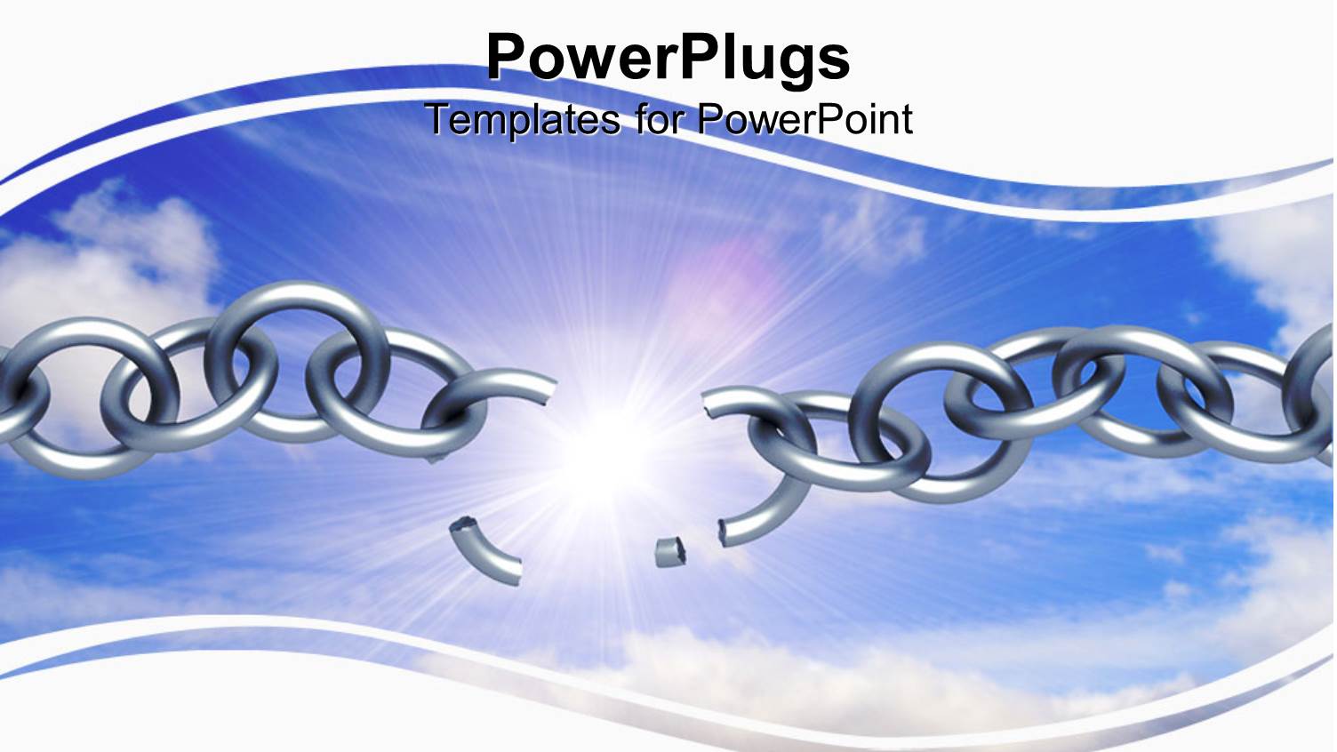 a 3D Chain Broken in Half and a Bright Light