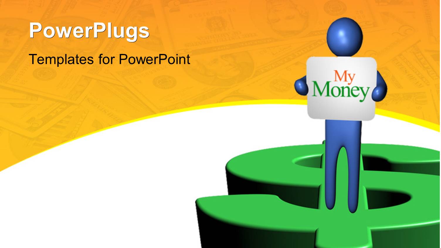 a 3D Character Holding a Paper and Standing on a Dollar Bill