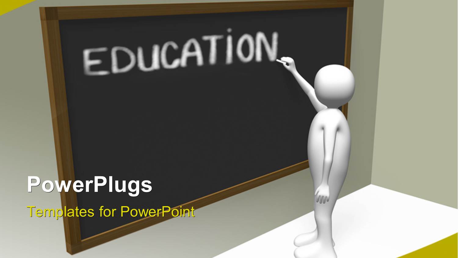 a 3D Character Writing a Text that Spells Out the Word 