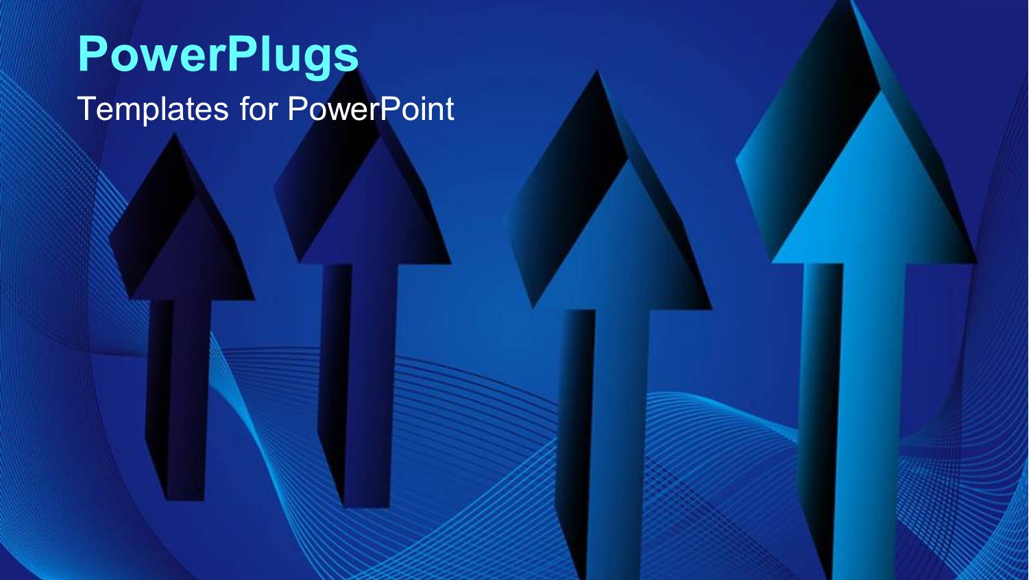 3D Depiction of Four Arrows on a Blue Colored Background