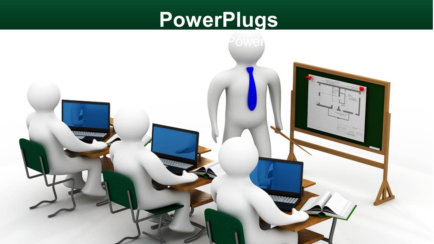 3D Depiction of Lesson in Class with School Teacher and Students