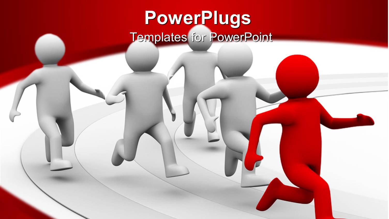 a 3D Design Giving the Concept of Leadership with White Background