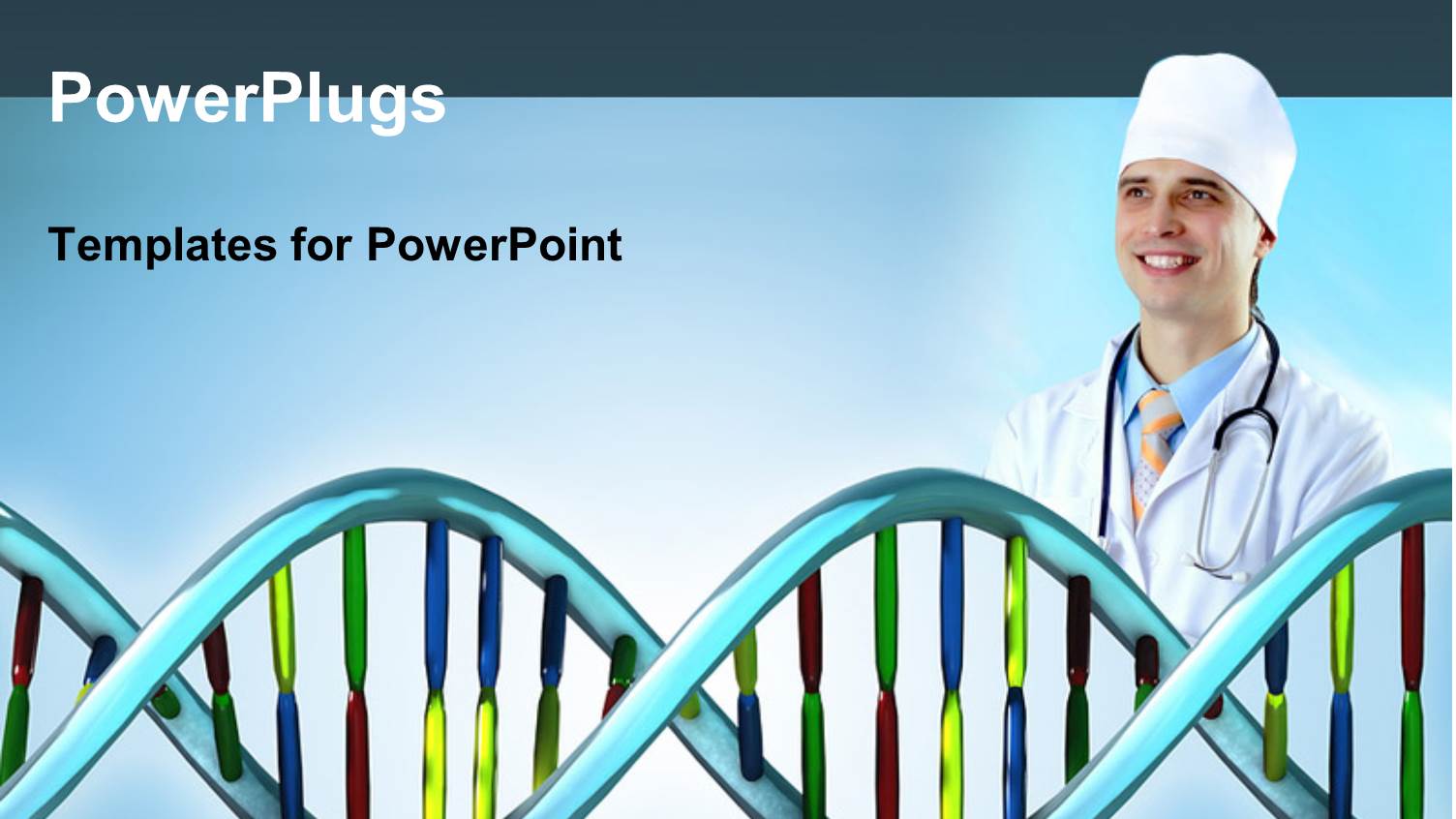 3D DNA Model with Doctor Depicting Medical Concept
