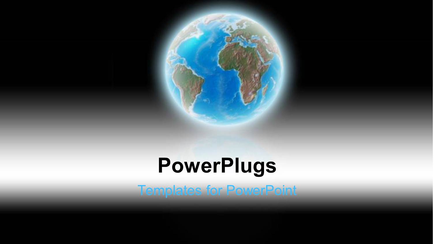 3d Earth Glowing with Black Color