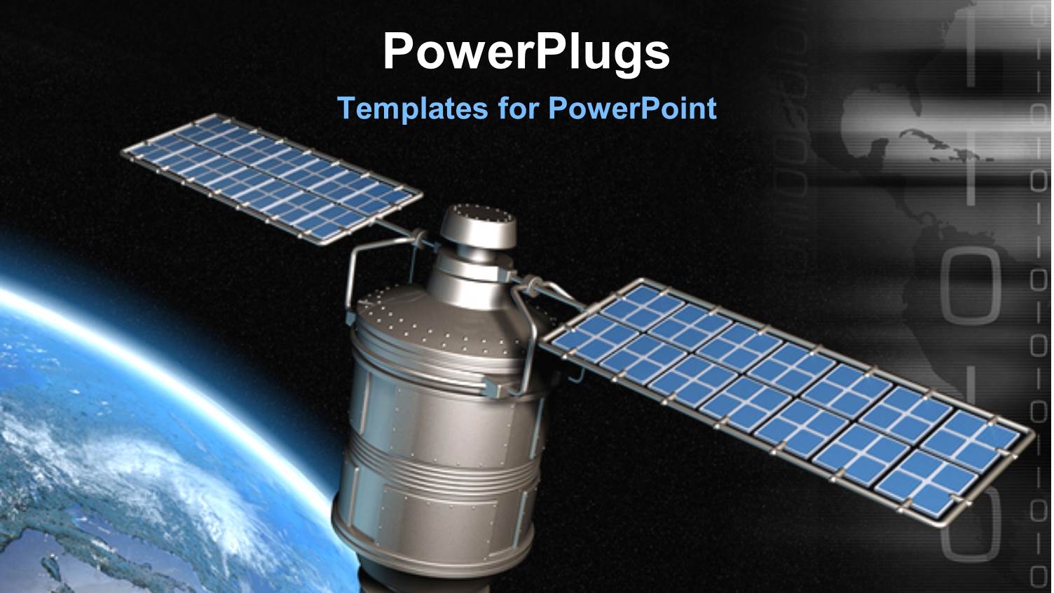 3D Floating Satellite in Space Orbiting Round the Earth