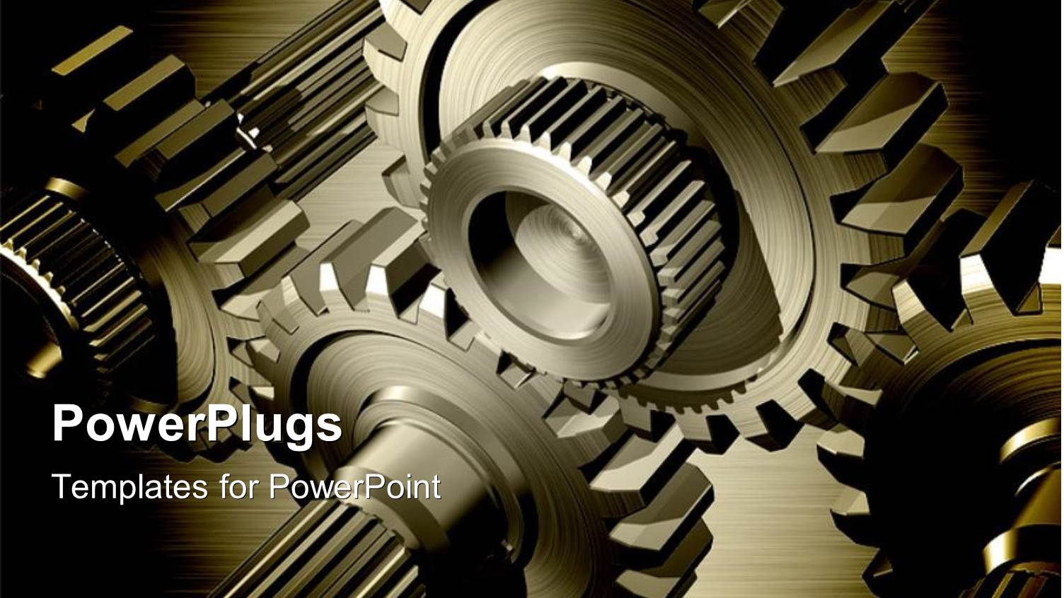 3D Gear Wheels on Steel Background