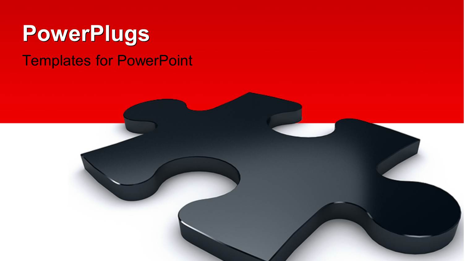 3D Glossy Black Color Puzzle Over the White Color