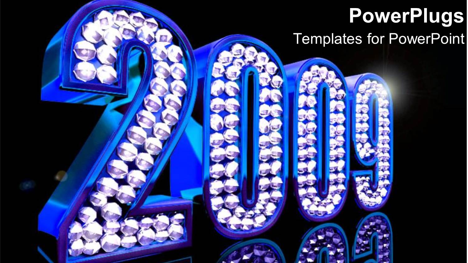 3D Graphic of a large Text Spelling Out the Figures 2009