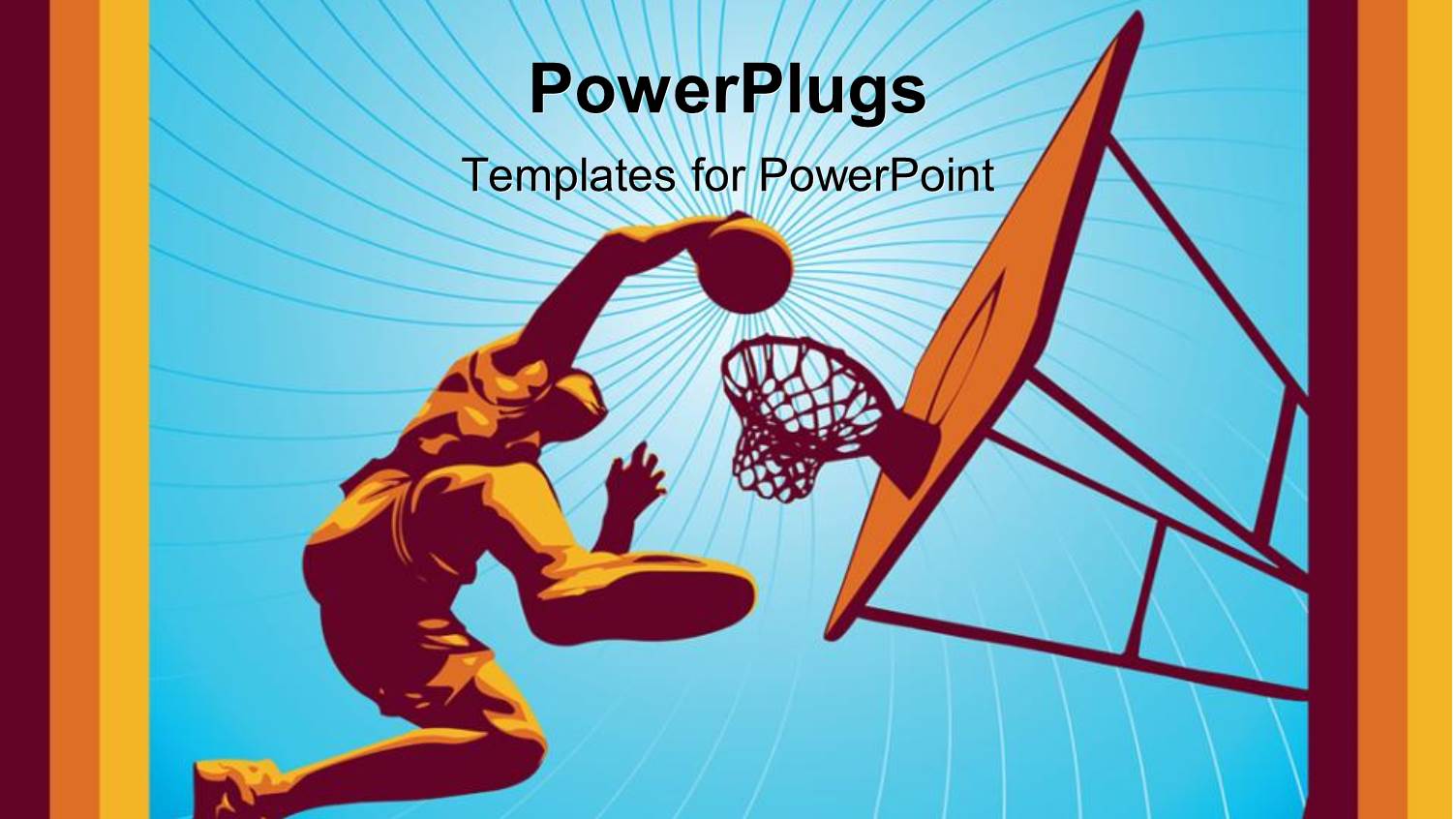 3D Graphics of a Bascketballer Making a Shot Over a Blue Background