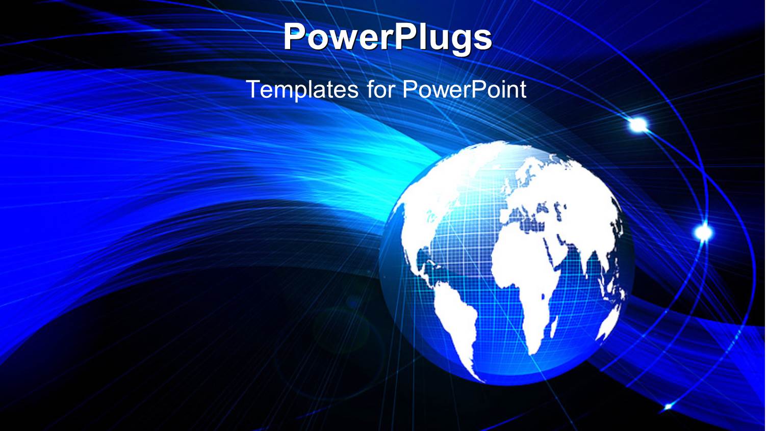 3D Graphics of a Blue Globe with Many Orbits