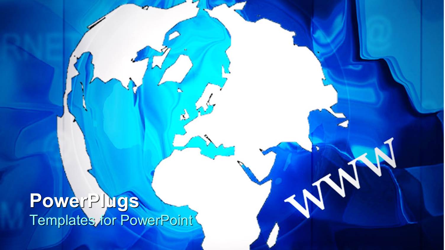 3D Graphics of a Blue and White Image like a Globe with some Text