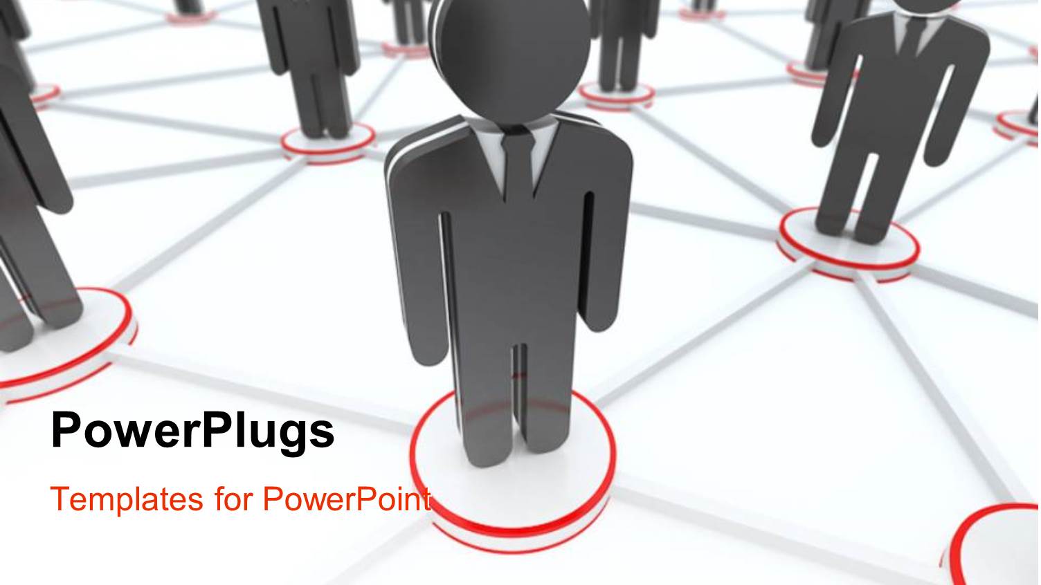 3D Graphics F Lots of Business Men Character Standing in Red Circles