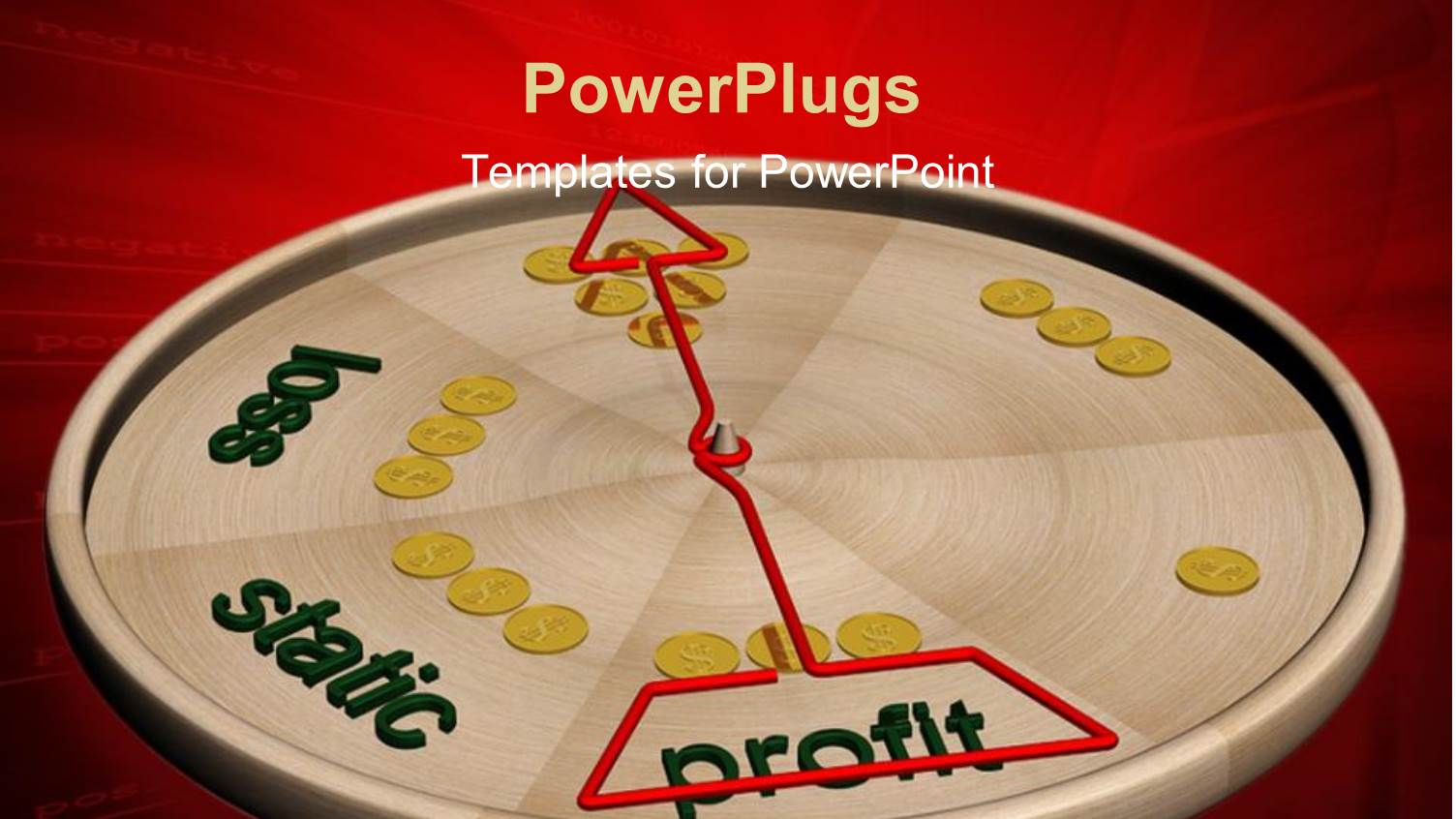 3D Graphics of a Flat Silver Disk with Yellow Buttons and a Red Arrow
