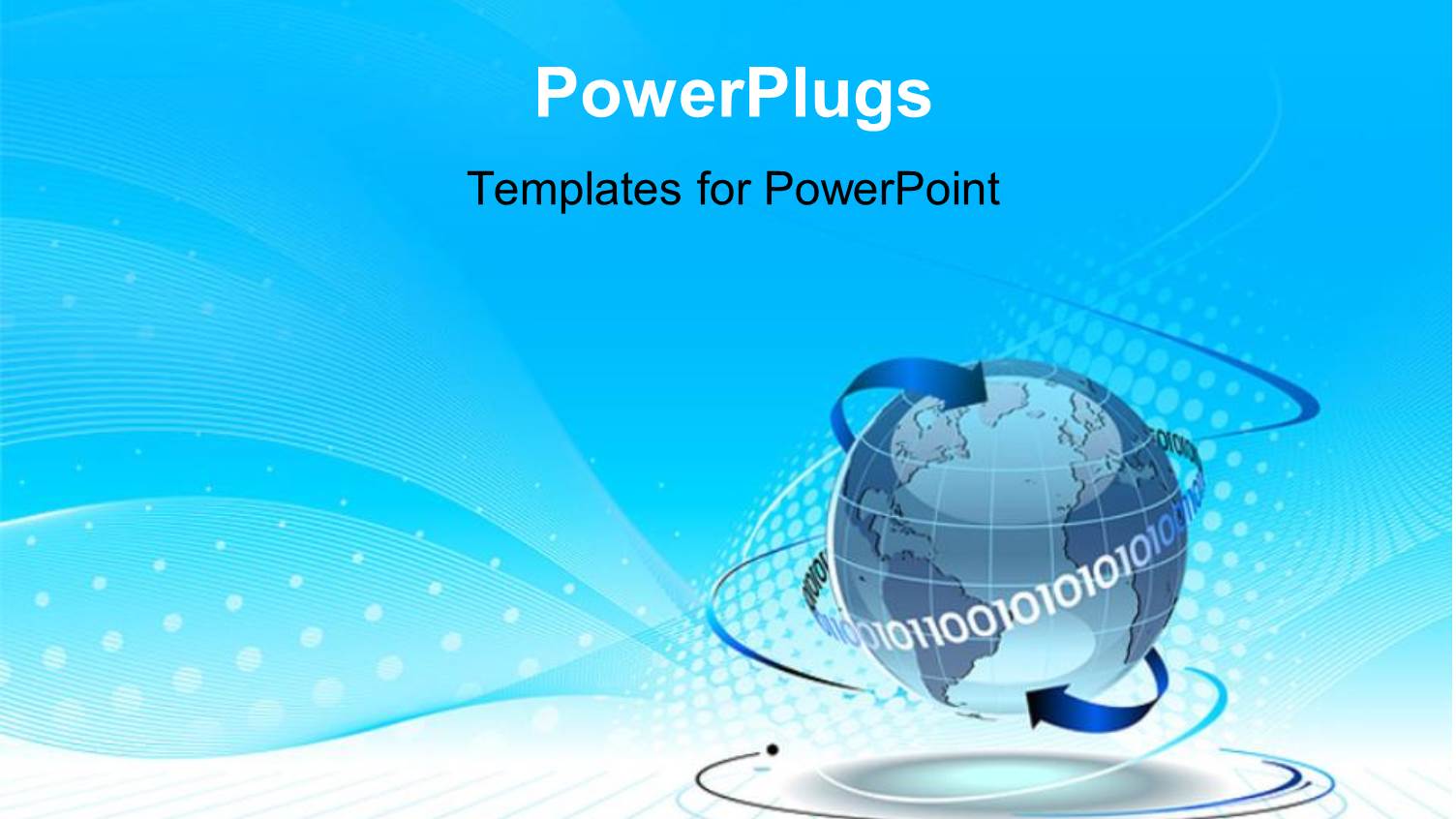 3D Graphics of Globe with Blue Arrows and Binary