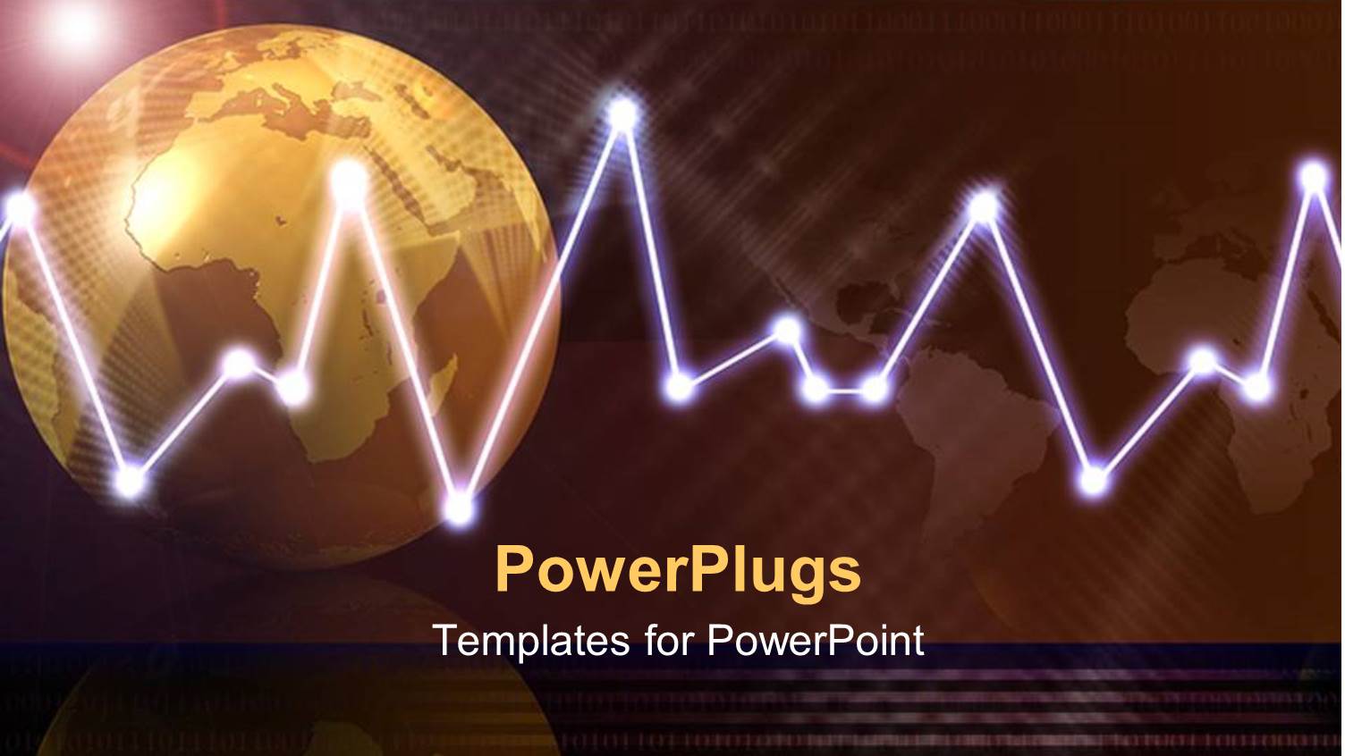 3D Graphics of a Gold Colored Globe and a Bright Light