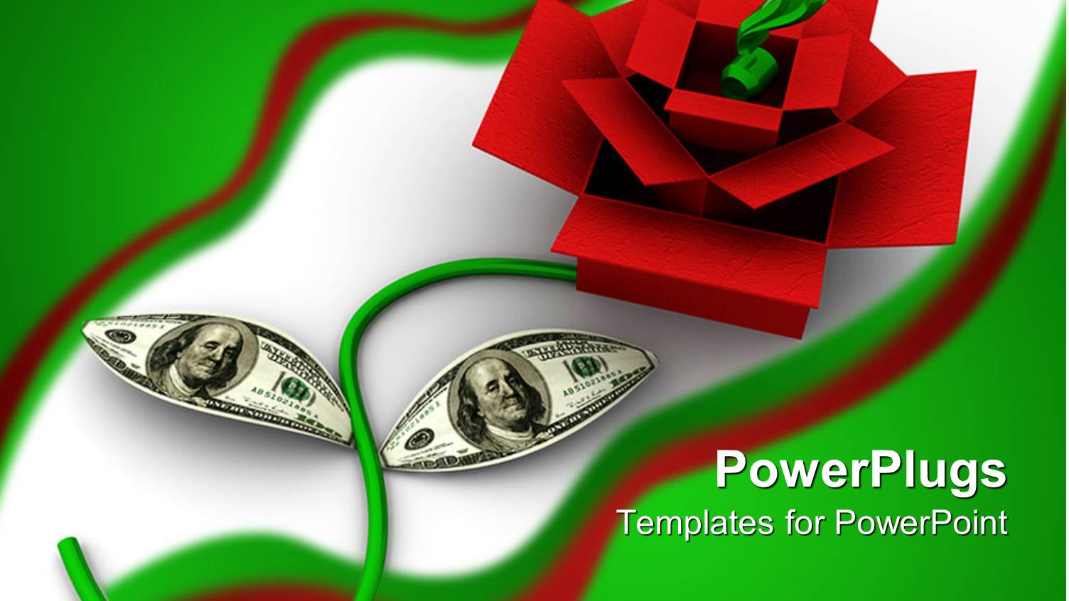 3D Graphics of a Green Question Mark Over Red Open Boxes