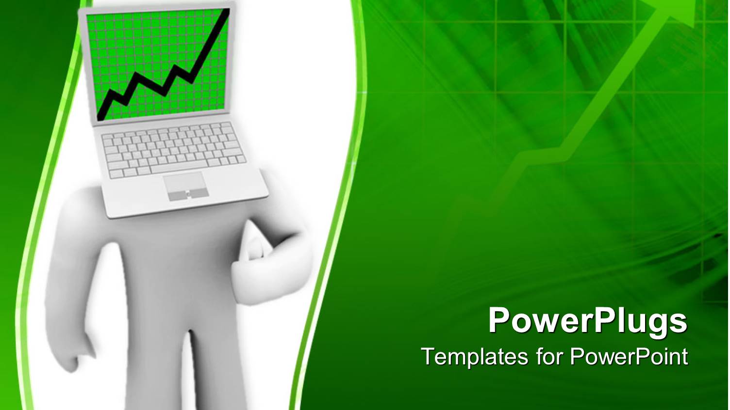 3D Graphics of a Human Character with an Open Laptop Head