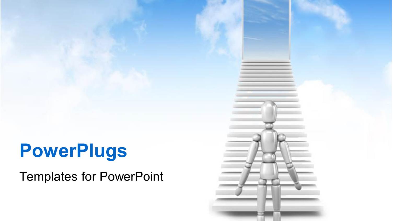 3D Graphics of a Human Character Standing in Front of Stairs