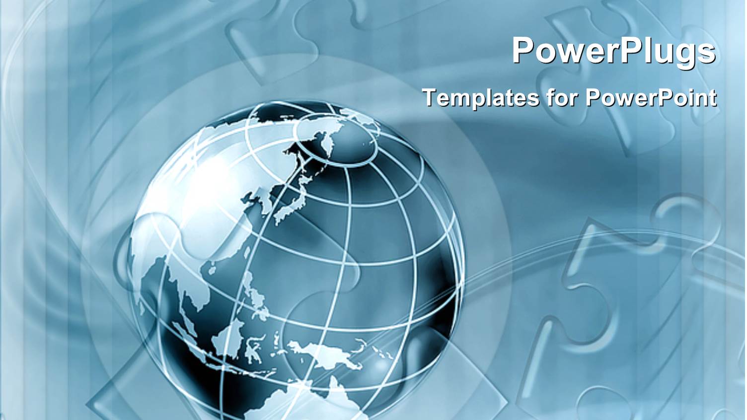 3D Graphics of a large Blue Colored Globe with Puzzles