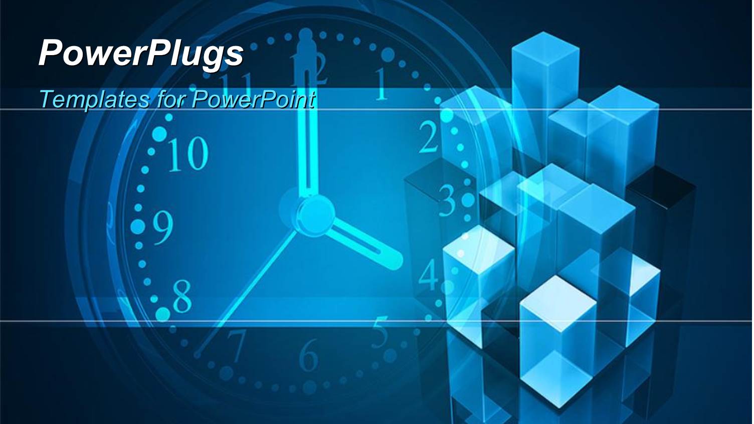 3D Graphics of a large Clock with some Bricks