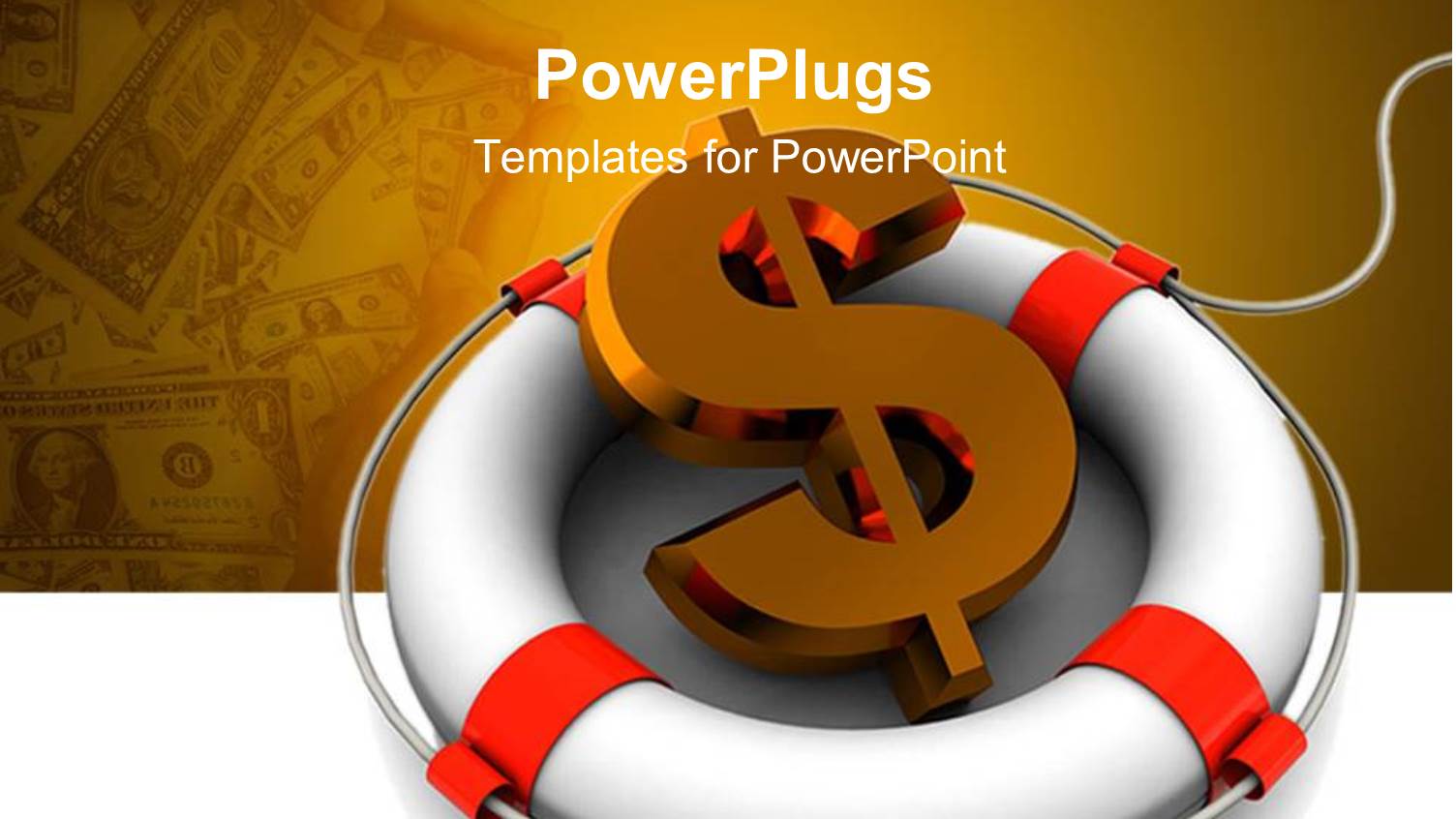 3D Graphics of a Life Boat with a large Dollar Sign