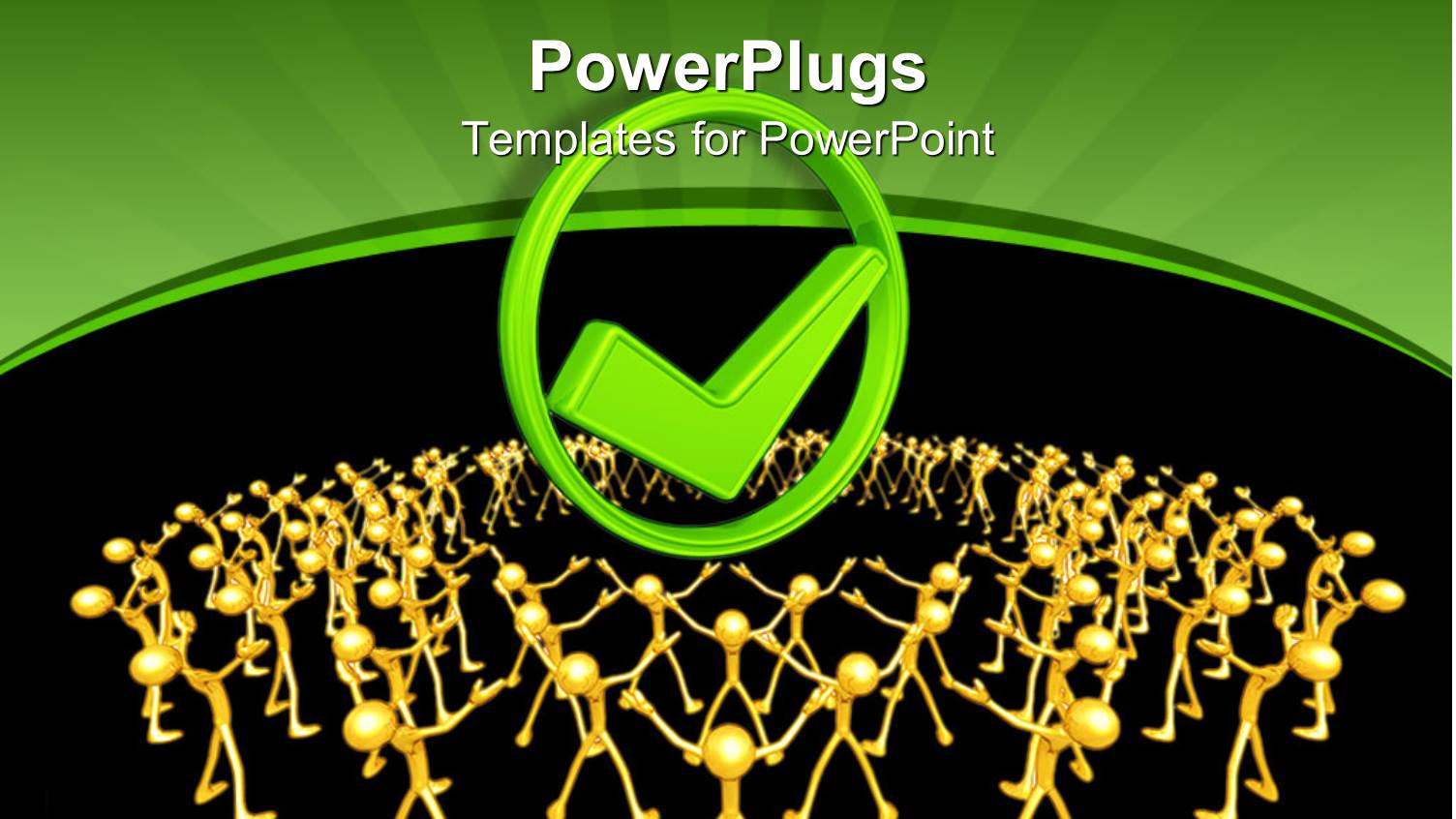 3D Graphics of Lots of Gold Colored Human Characters Holding Up their Hands