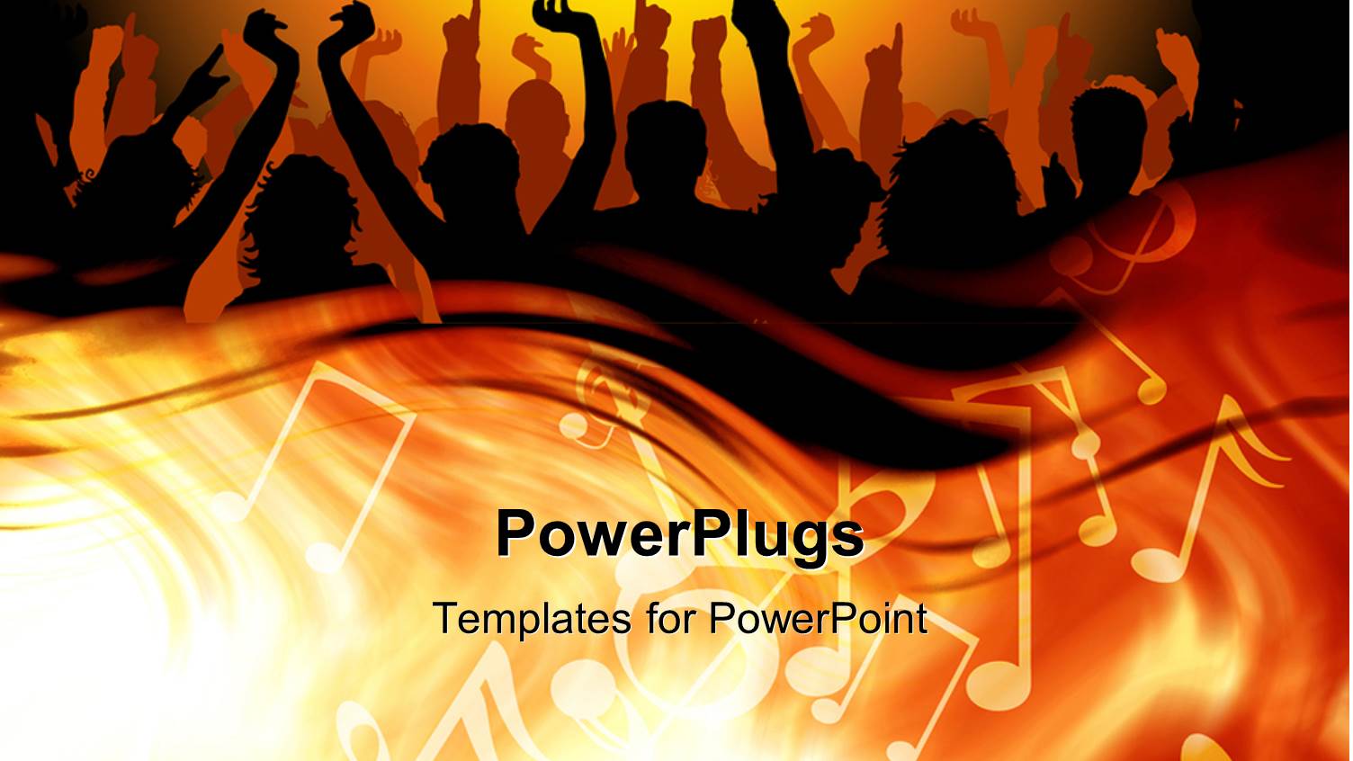 3D Graphics of Lots of People Raising Ther Hands and Dancing with a Music Theme