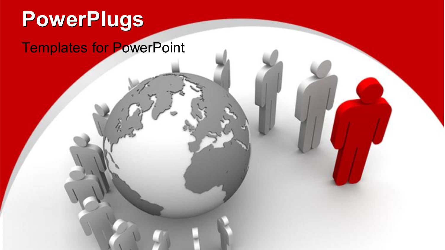 3D Graphics of Lots of White Colored Human Characters Standing Round a Globe