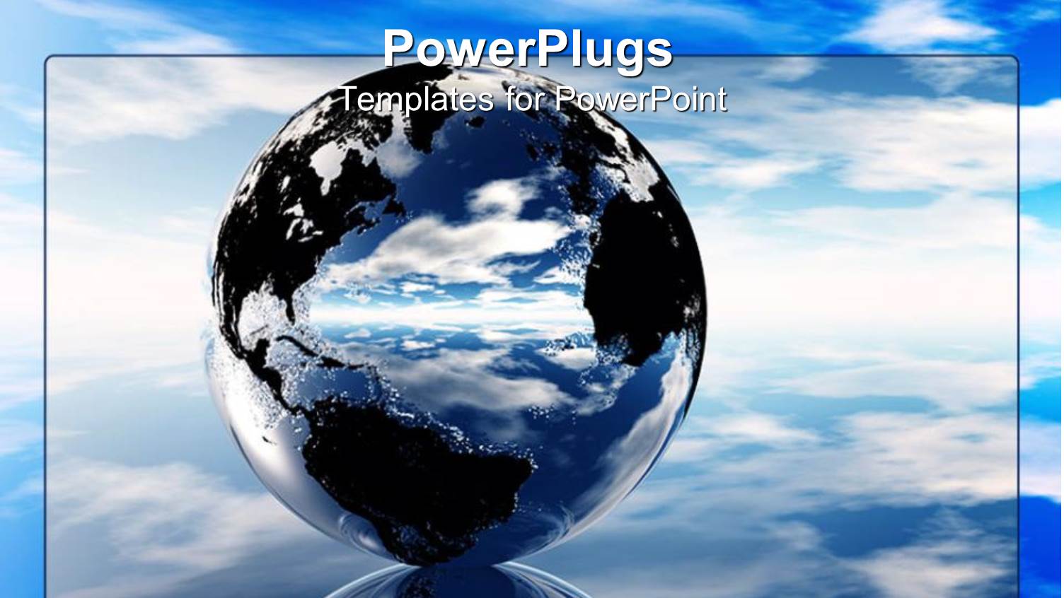 3D Graphics Pf a large Clear Globe in a Clear Blue Sky Background