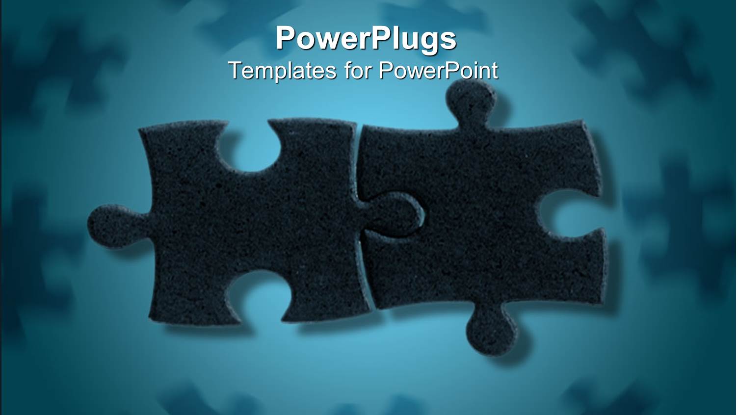 3D Graphics Pf Two Black Puzzle Pieces Joined Together