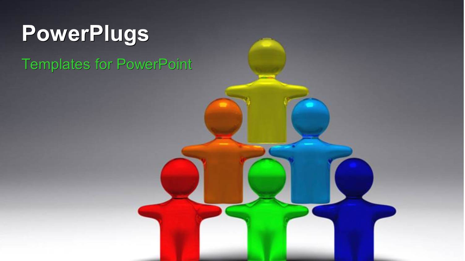 3D Graphics of Six Multi Colored People Standing on Themselves