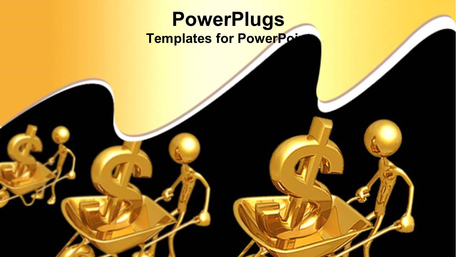 3D Graphics of Three Human Characters Pushing Dollar Signs