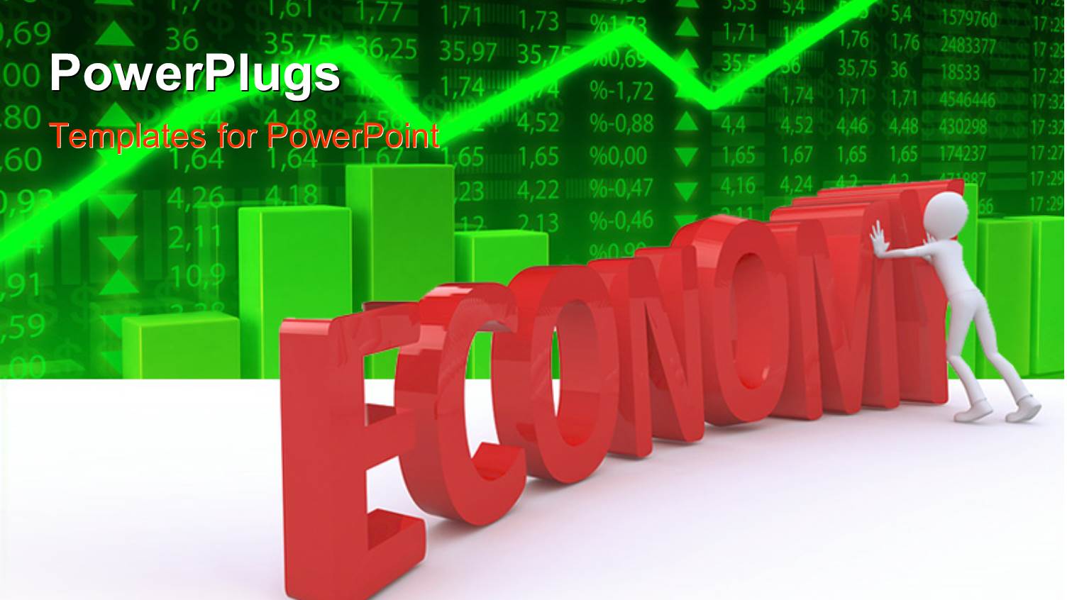 3D Graphics of a White Character Pushing a Text that Spells Out the Word 